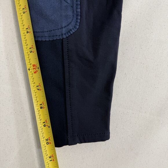 Romfh Breeches Pants Youth Girls 10 Navy Blue Suede Knee Patch Equestrian Riding - Picture 7 of 9